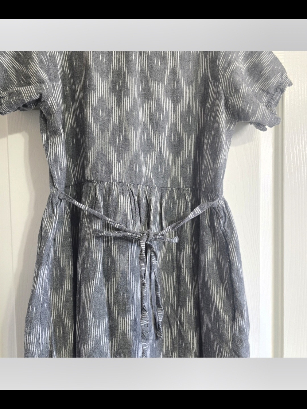 EMMA Gray Midi Dress Short Sleeve Breastfeeding Zipper Opening Maternity - Picture 6 of 10